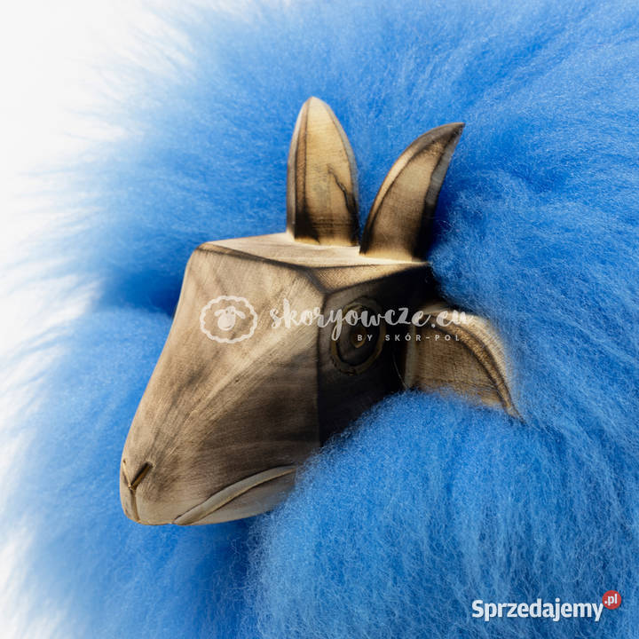 Krzesło baranek dekoracyjny niebieski Szaflary