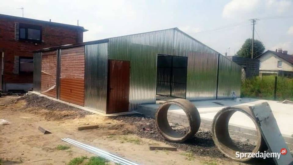 Blaszana montowana hala 128 m ocynkowana sprzedam