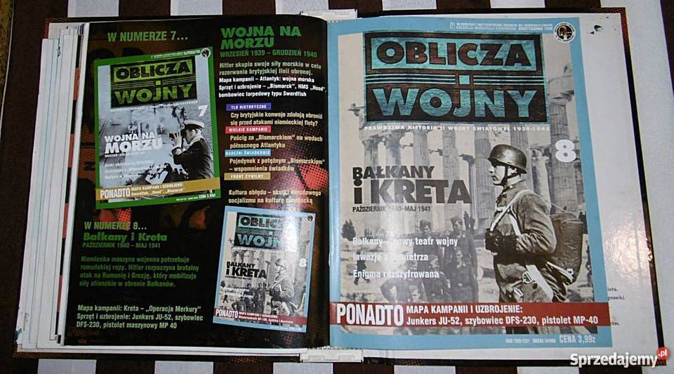 Oblicza wojny 7 zeszytów segregator 1998 r Ostrów Wielkopolski