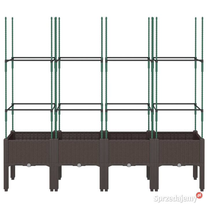 Donica ogrodowa z kratką brązowa 160x40x1425 PP Warszawa