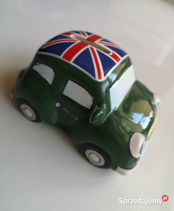 Skarbonka ceramiczna Mini Cooper vintage Porcelana i szkło Toruń