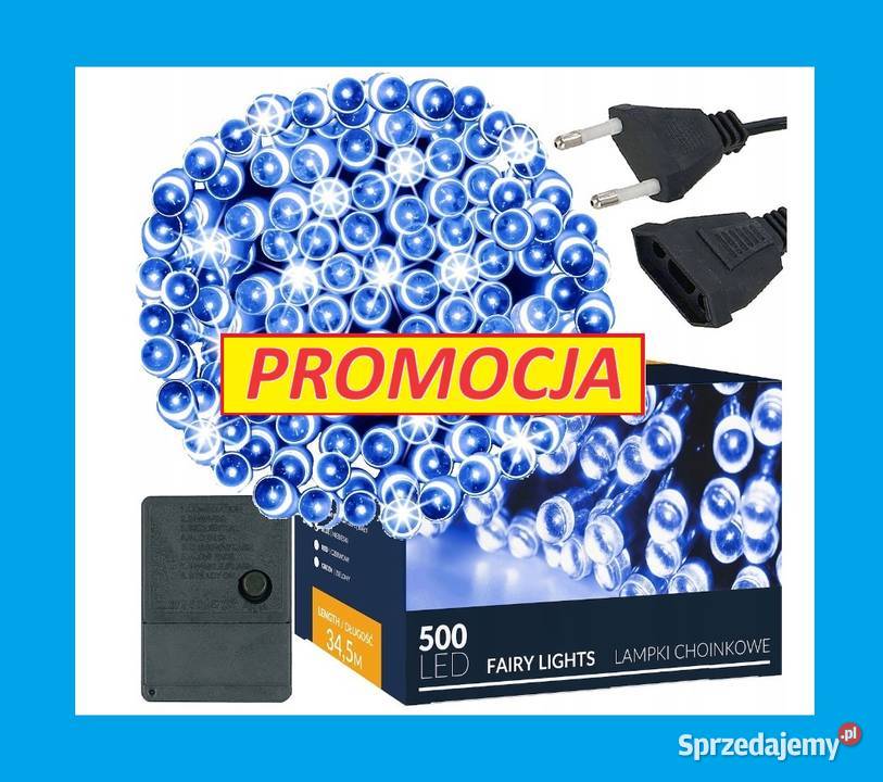 LAMPKI 500LED NA CHOINKĘ ZEWWEW NIEBIESKIE 345M Białystok sprzedam