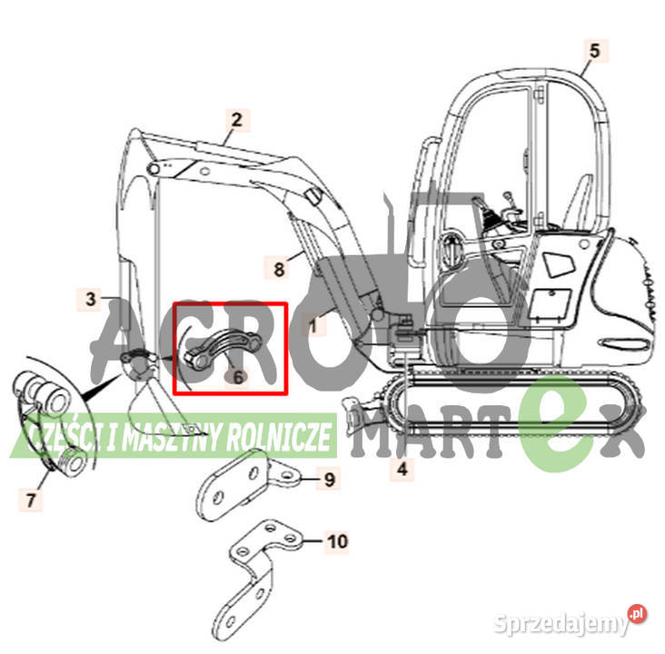 332T4657 332T4657 ŁĄCZNIK ŁYŹKI BOCZNY JCB sprzedam