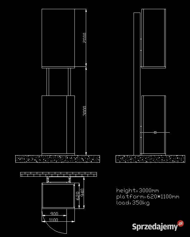 Winda domowa kabinowa osobowa kabina 101x51x201 kujawsko-pomorskie Lubanie