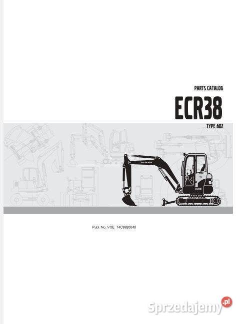 Volvo EC35C EC30 ECR38 katalog cześci zamiennych Kielce sprzedam