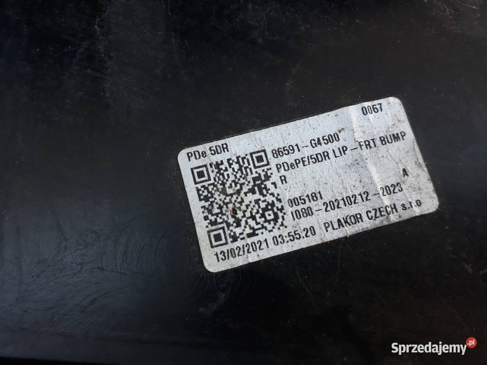 HYUNDAI I30 III LIFT SPOILER ZDERZAKA PRZÓD Międzychód