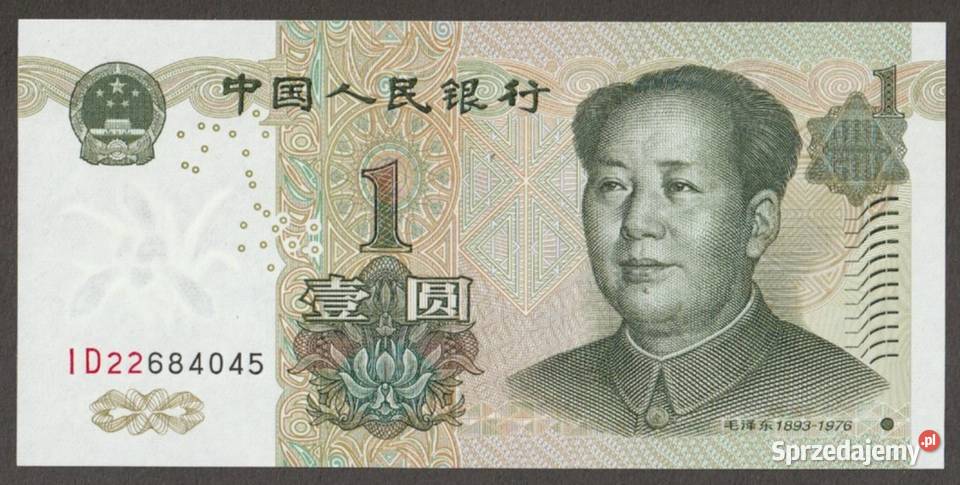 CHINY 1 JUAN YUAN 1999 MAO ZE DONG STAN BANKOWY Łódź