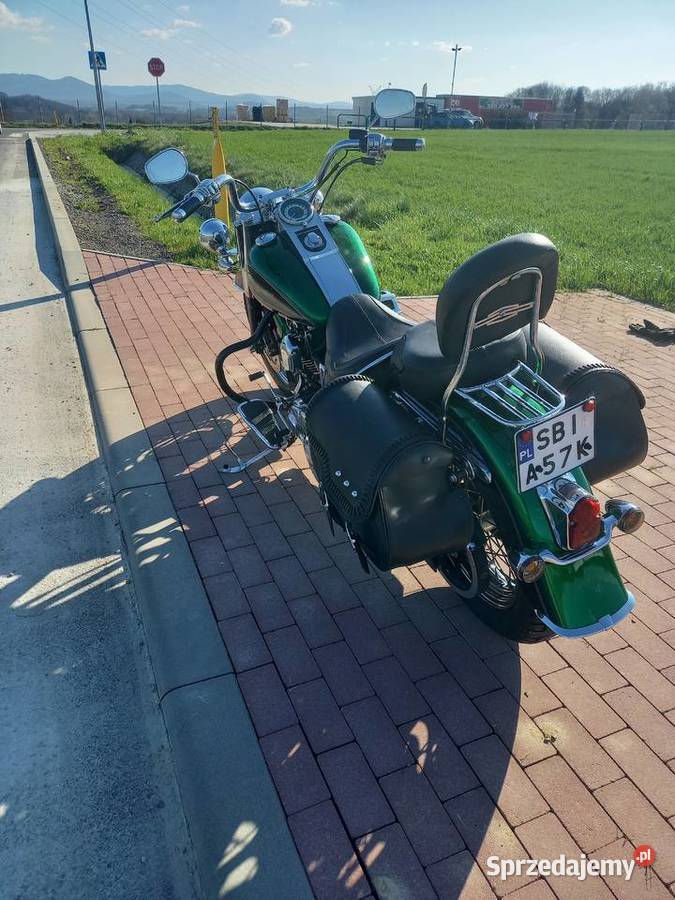 Harleydavidson De Lux Flstn Softail Na Gażniku nieuszkodzony