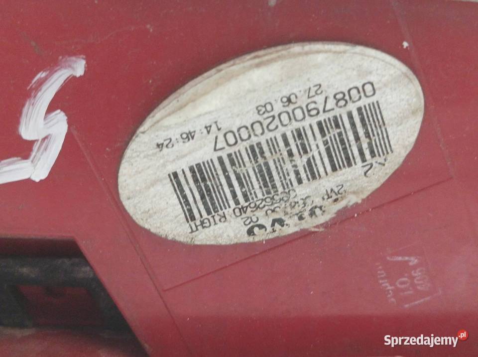 LAMPA TYŁ PRAWA LIFT FL Volvo S80 I 19982006 Lampy tylne świętokrzyskie