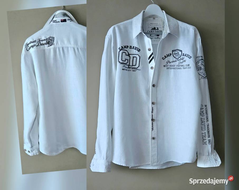 Camp David koszula 100 len rozmiar XL regular biały Lublin