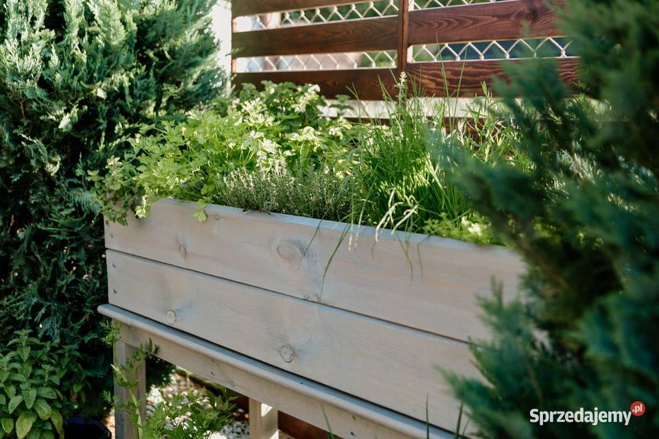 Zielnik drewniany na nogach warzywnik skrzynia Kalety