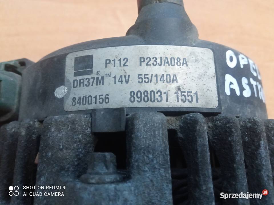 Alternator Opel Astra H 17 CDTI P23JA08A 14V Oleszyce