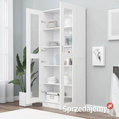 vidaXL Witryna biała 825x305x1855 materiał Warszawa sprzedam