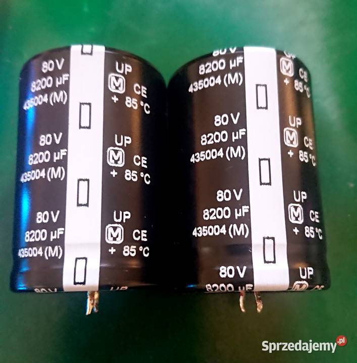 2x Kondensator Panasonic Matsushita 8200uF 80V