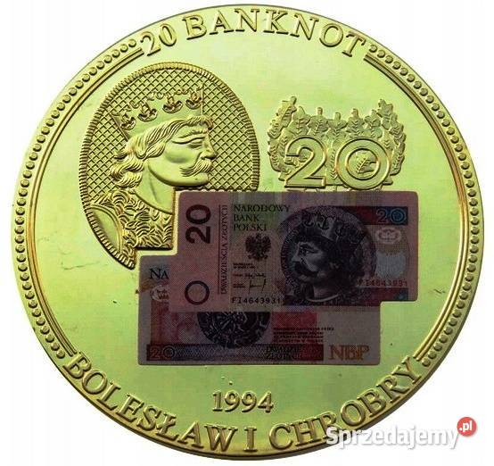 3 Monety z Banknotem Władysław Jagiełło Chrobry Numizmatyka Sosnowiec