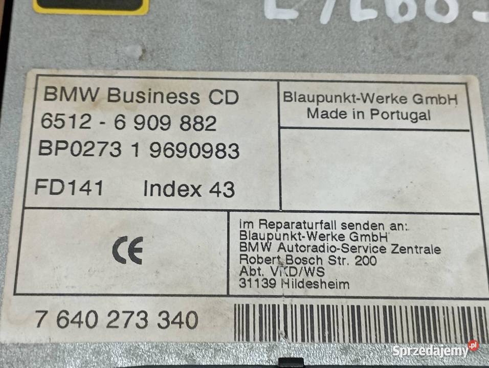 RADIO 6909882 Bmw Seria 3 IV 19982006 E46