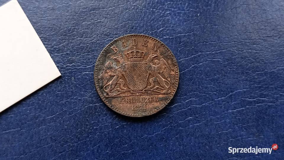 Stare monety 1 krajcar 1871 Niemcy Badenia podkarpackie