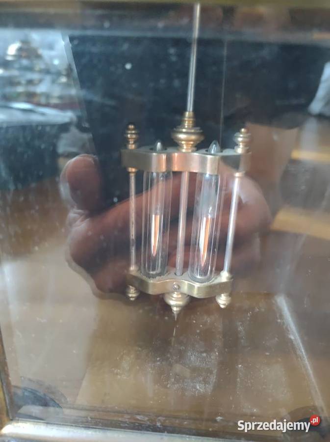 zegar marmuroewy z francji z kaladabrami Fałków