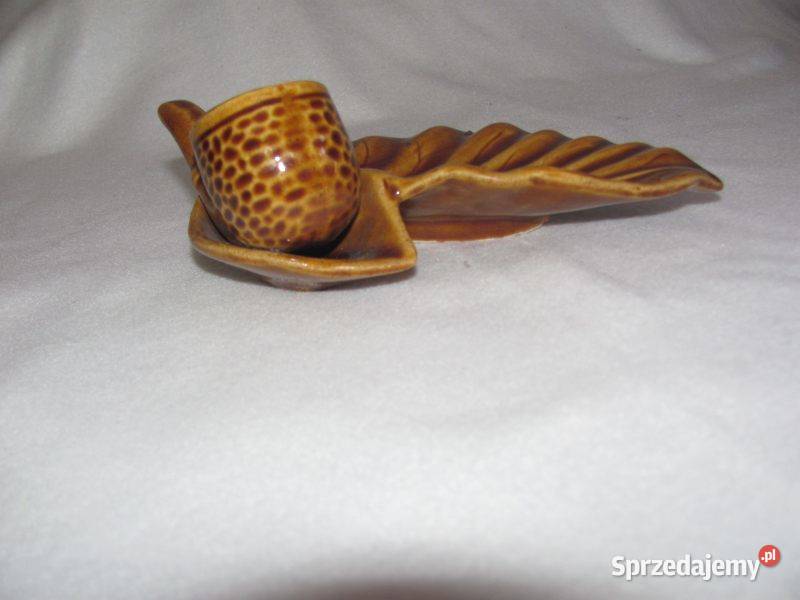 popielniczka z fajka z PRLu kamionka vintage Zamość