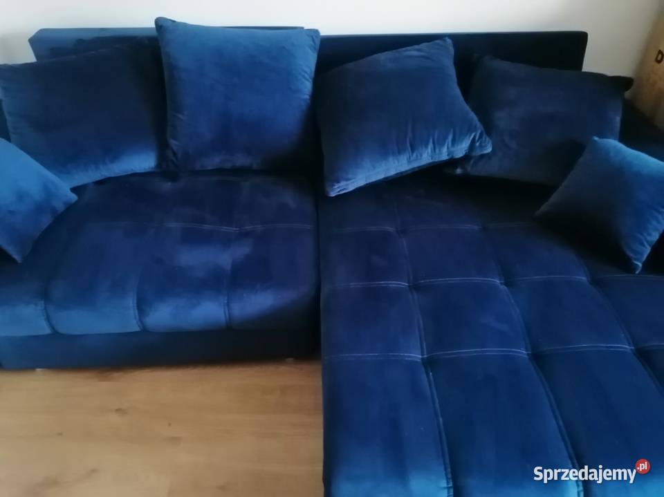 Narożnik z funkcją spania aksamit Warszawa sprzedam