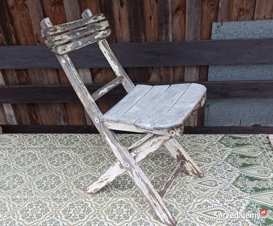 Stare drewniane krzesełko łódzkie Wieluń sprzedam