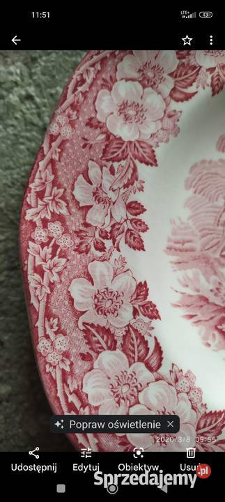 Talerze do zupy Wedgwood porcelana Anglia scenki