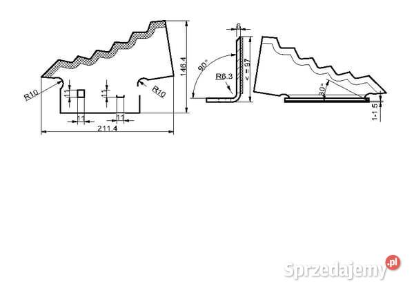 Nóż paszowozu prawy grubość 6mm 703957N Kamionna sprzedam