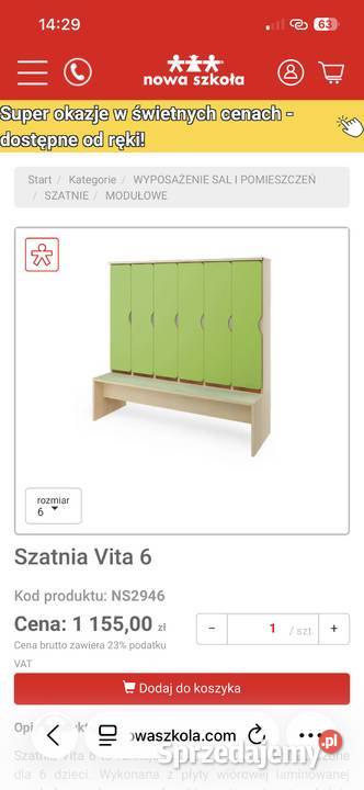 Regał szatniowy Vita 6 NOWY