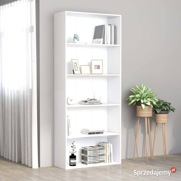 5poziomowy regał biały 80x30x189 materiał Warszawa