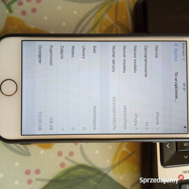 Telefon komórkowy Smartfon Apple iPhone 7 128GB mazowieckie Warszawa sprzedam