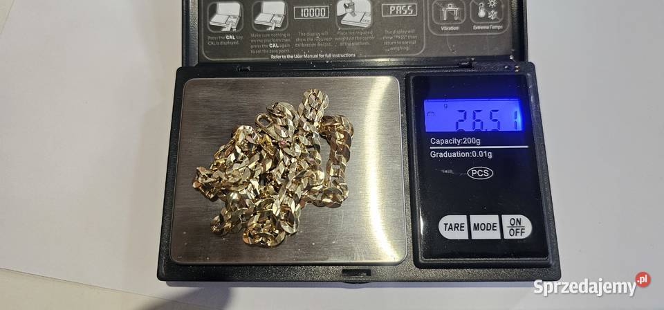 Złoty Męski Łańcuch Pancerka 2650 gr 55 Nowy Pozostałe Szprotawa
