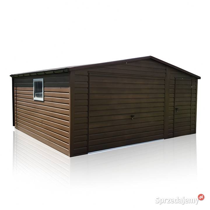Garaż Blaszany dwuspadowy 5x5 Ciemny Orzech świętokrzyskie sprzedam