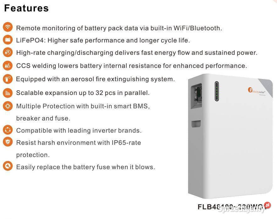 Magazyn energii Felicity Solar FLB48100WG1H 512 sprzedam