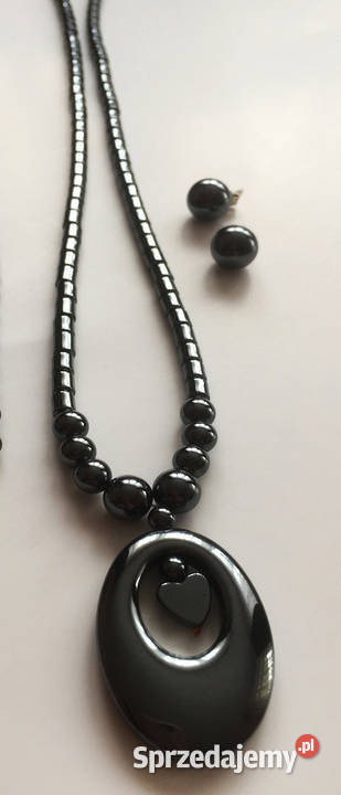 naszyjnik i kolczyki z hematytu Łomża