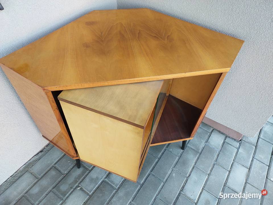 Stary barek narożny obrotowy PRL design patyczak Tczew