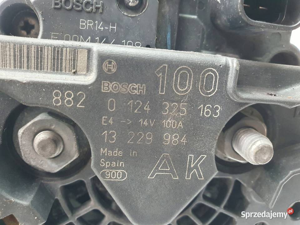 ALTERNATOR Opel Vectra C 18 100A Bosch osobowe Chełm