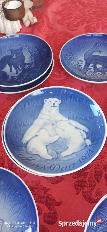 Talerz ze zwierzętami ptakami Dzień Matki Royal Gdańsk