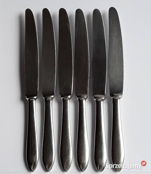 Kute noże obiadowe 3 KROPLA WODY Gerlach sztućce śląskie Dąbrowa Górnicza