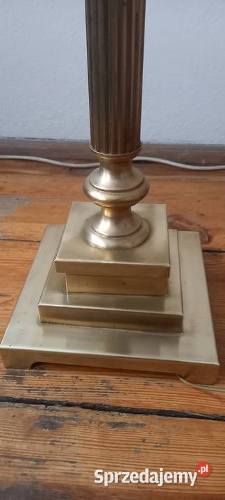 Piękna mosiężna lampa podłogowa witraż w stylu łódzkie Skierniewice