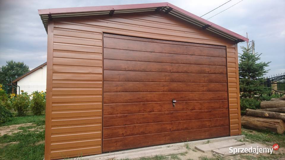 Garaż Blaszany Drewnopodobny Garaże Blaszane
