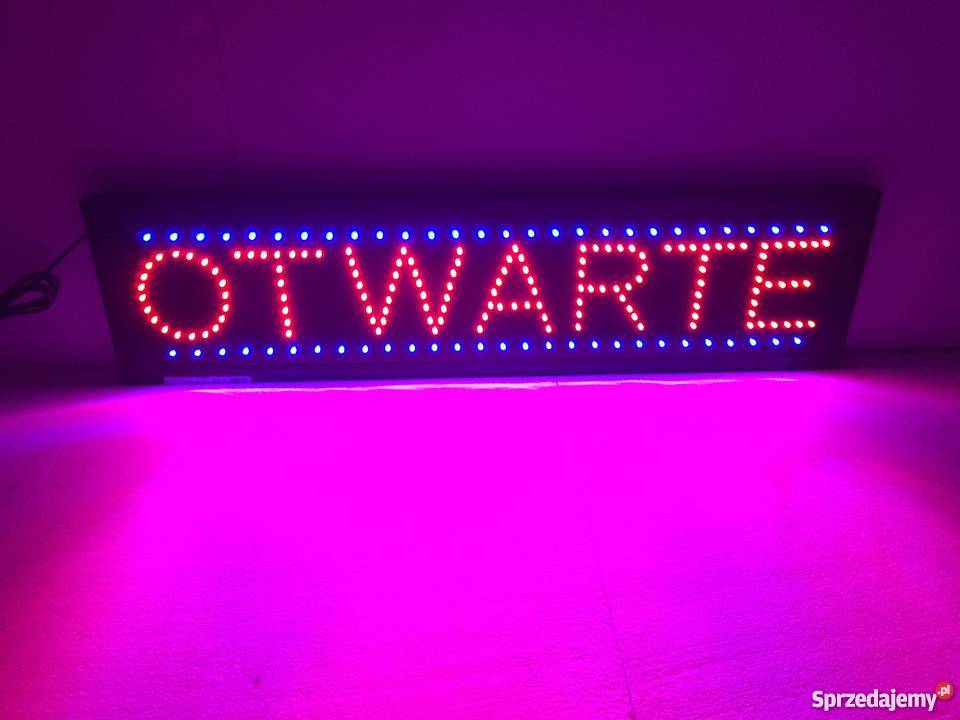 LED szyld reklama OTWARTE 77 NOWA producent Pomiechówek sprzedam