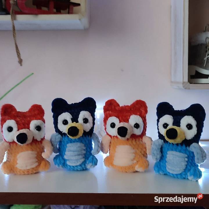 Szydełkowe Bluey i Red Heeler brelok do kluczy Kraków sprzedam