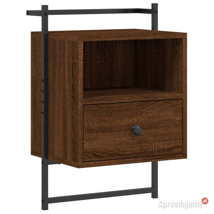 Szafka nocna wisząca brązowy dąb 40x30x61
