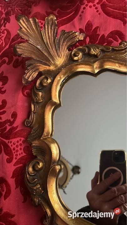Lustro do powieszenia Złote Secesyjne Pozostałe Gdańsk