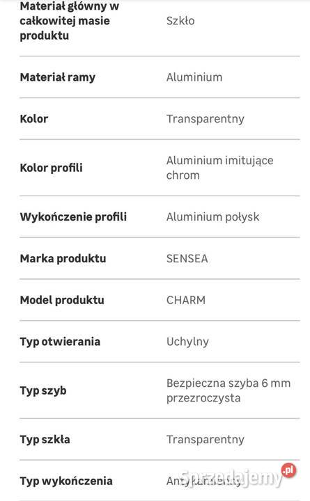 Szyba obrotowa dwustronnie CHARM 150 95 965 Poznań