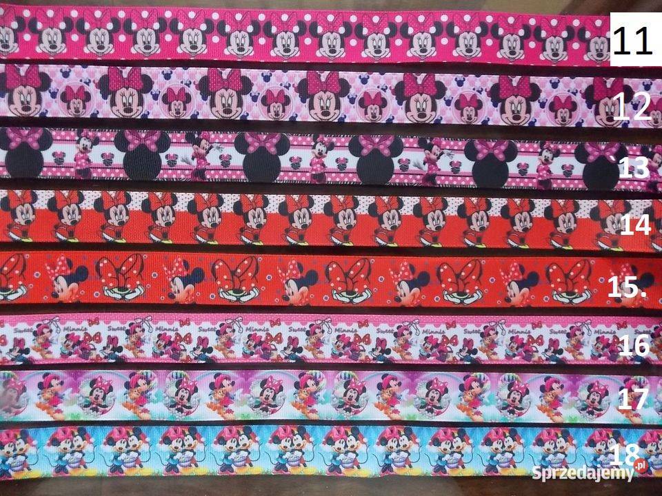 Wstążki rypsowe bajkowe Disney 25 mm Pozostałe małopolskie