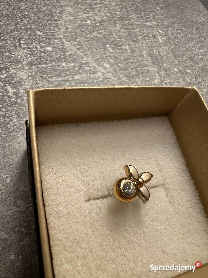 Kolczyk złoty srebrny z diamentem kwiat kwiatek Biżuteria dla Pań Jasło