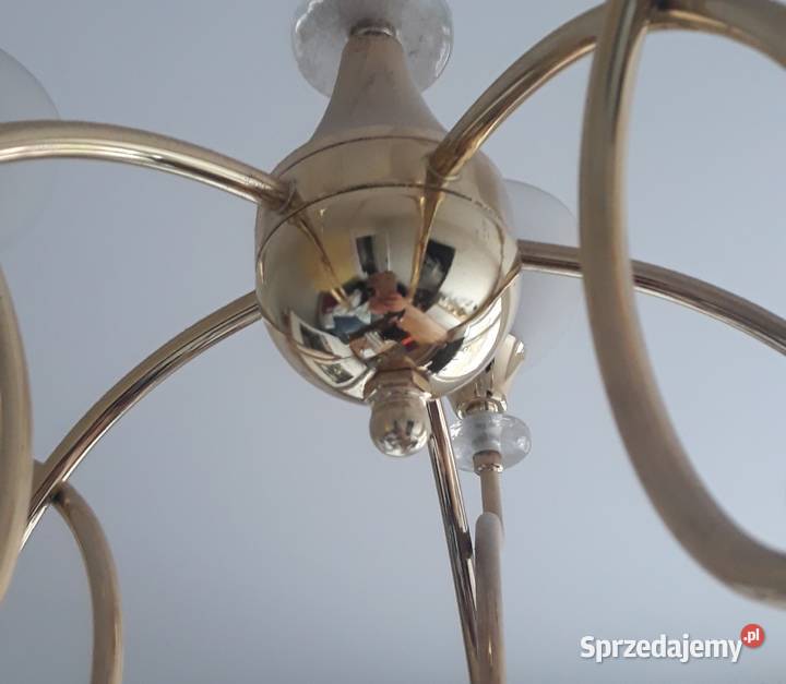 Piękny złoty żyrandol inny kolor Szczecin