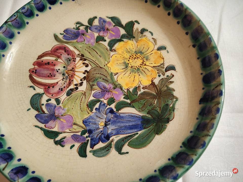 Talerz na ścianę ręcznie malowany Legnica