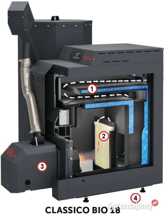 KOCIOŁ STALOWY TEKLA CLASSICO BIO 12 kW pellet Golub-Dobrzyń